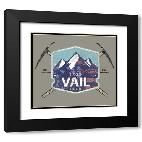 Vail II Black Modern Wood Framed Art Print with Double Matting by Baldwin, Jim