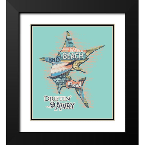 Marlin Black Modern Wood Framed Art Print with Double Matting by Baldwin, Jim