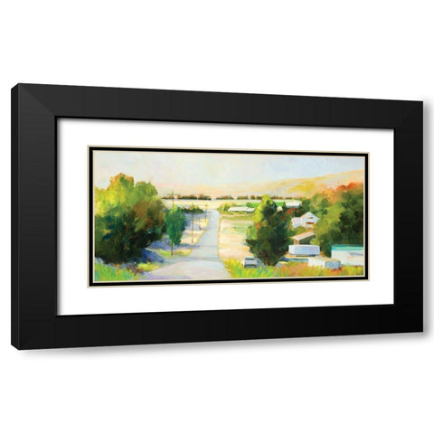 Side Street Black Modern Wood Framed Art Print with Double Matting by Candy Rideout