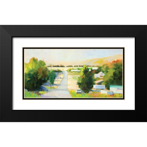 Side Street Black Modern Wood Framed Art Print with Double Matting by Candy Rideout