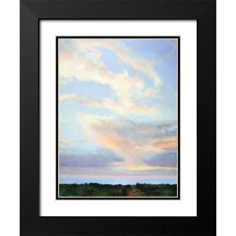 Cloud View Black Modern Wood Framed Art Print with Double Matting by Candy Rideout