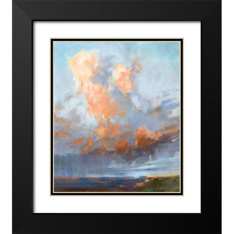 Cloud Collage Black Modern Wood Framed Art Print with Double Matting by Candy Rideout