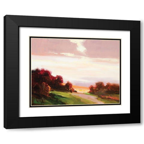 Pink Delight Black Modern Wood Framed Art Print with Double Matting by Candy Rideout