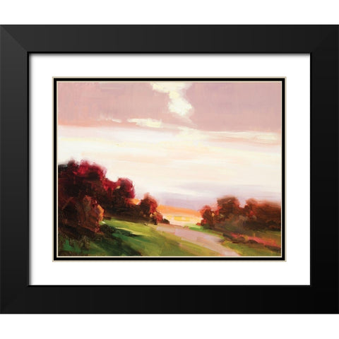 Pink Delight Black Modern Wood Framed Art Print with Double Matting by Candy Rideout