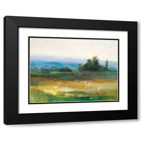Calm in the Valley Black Modern Wood Framed Art Print with Double Matting by Candy Rideout