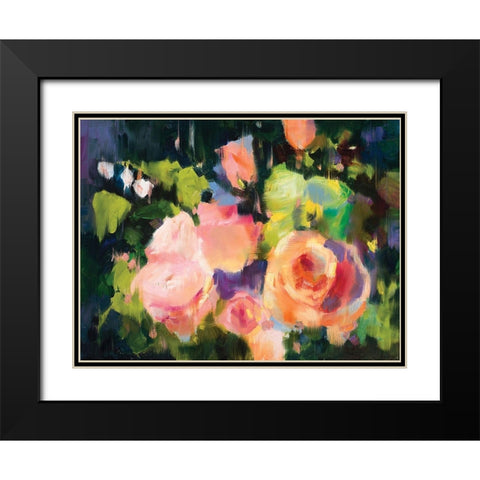 Floral IV Black Modern Wood Framed Art Print with Double Matting by Candy Rideout