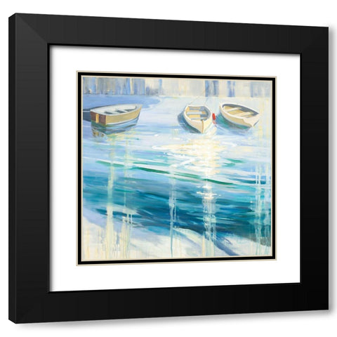 Three is a Crowd Black Modern Wood Framed Art Print with Double Matting by Candy Rideout