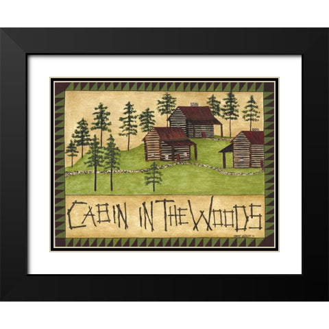 Cabin in the Woods Black Modern Wood Framed Art Print with Double Matting by Shamp, Cindy