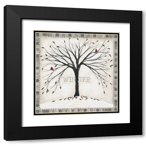 Winter Black Modern Wood Framed Art Print with Double Matting by Shamp, Cindy