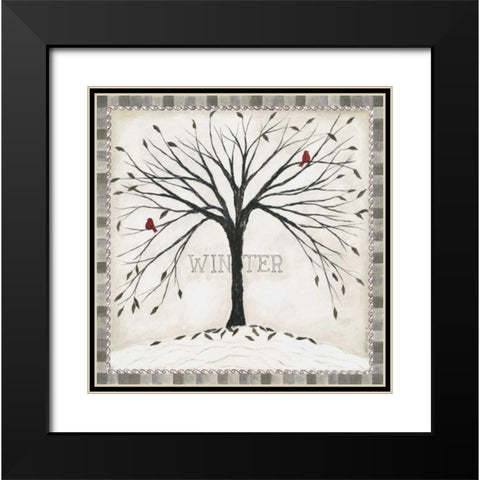 Winter Black Modern Wood Framed Art Print with Double Matting by Shamp, Cindy