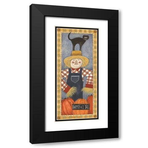 Happy Fall Yall Black Modern Wood Framed Art Print with Double Matting by Shamp, Cindy