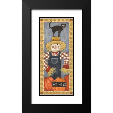Happy Fall Yall Black Modern Wood Framed Art Print with Double Matting by Shamp, Cindy