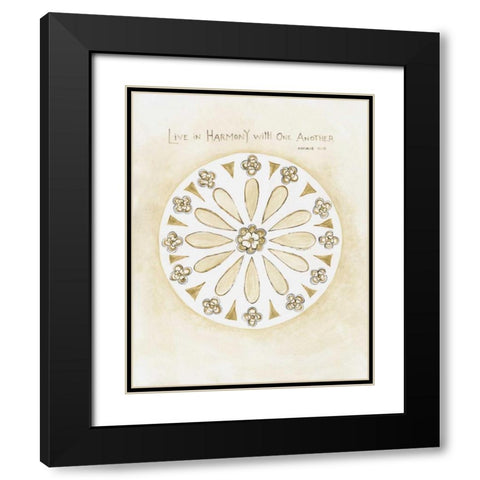 Harmony Black Modern Wood Framed Art Print with Double Matting by Shamp, Cindy