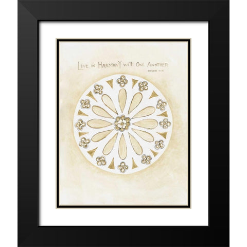 Harmony Black Modern Wood Framed Art Print with Double Matting by Shamp, Cindy