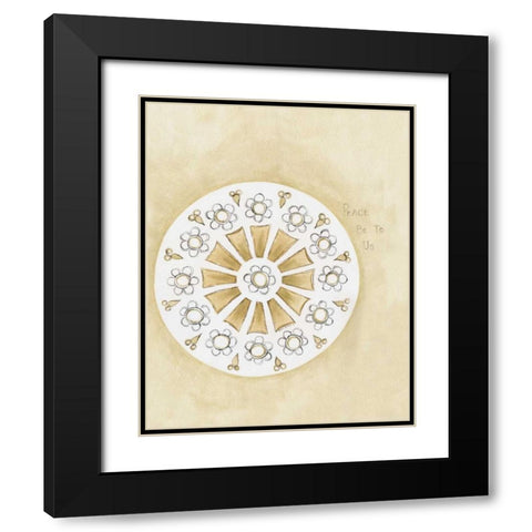 Peace  Black Modern Wood Framed Art Print with Double Matting by Shamp, Cindy