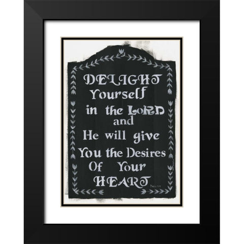 Delight Yourself Black Modern Wood Framed Art Print with Double Matting by Shamp, Cindy