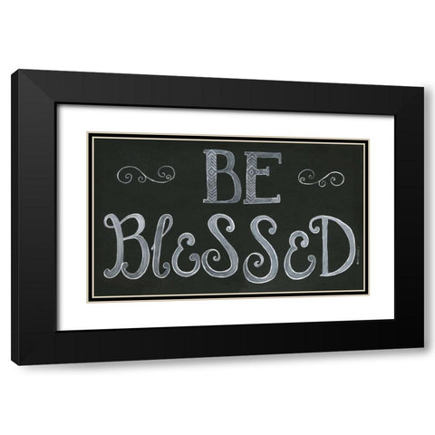 Be Blessed Black Modern Wood Framed Art Print with Double Matting by Shamp, Cindy