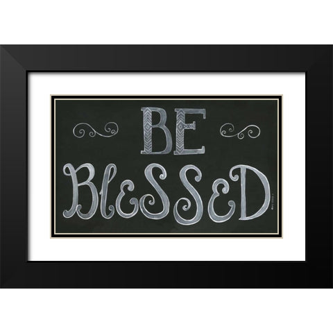 Be Blessed Black Modern Wood Framed Art Print with Double Matting by Shamp, Cindy