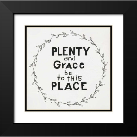 Plenty Black Modern Wood Framed Art Print with Double Matting by Shamp, Cindy