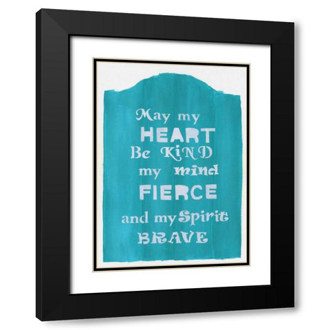 Brave Spirit Black Modern Wood Framed Art Print with Double Matting by Shamp, Cindy