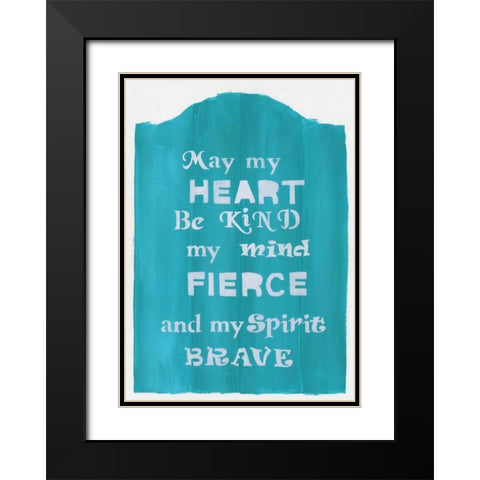 Brave Spirit Black Modern Wood Framed Art Print with Double Matting by Shamp, Cindy