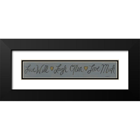 Live Well Black Modern Wood Framed Art Print with Double Matting by Shamp, Cindy