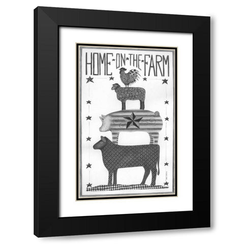 Home on the Farm Black Modern Wood Framed Art Print with Double Matting by Shamp, Cindy