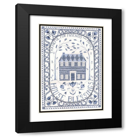 Country Blues I Black Modern Wood Framed Art Print with Double Matting by Shamp, Cindy
