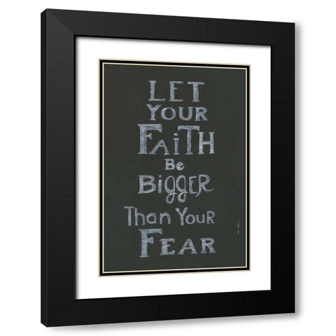 Let Your Faith Black Modern Wood Framed Art Print with Double Matting by Shamp, Cindy