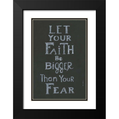 Let Your Faith Black Modern Wood Framed Art Print with Double Matting by Shamp, Cindy