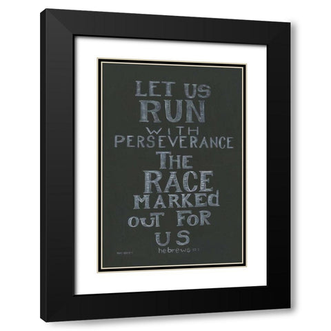 Let Us Run Black Modern Wood Framed Art Print with Double Matting by Shamp, Cindy
