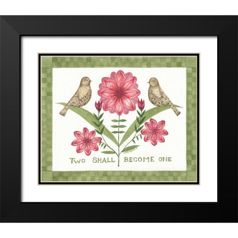 Two Shall Become Black Modern Wood Framed Art Print with Double Matting by Shamp, Cindy