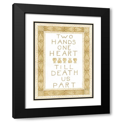 Two Hands Black Modern Wood Framed Art Print with Double Matting by Shamp, Cindy