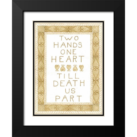 Two Hands Black Modern Wood Framed Art Print with Double Matting by Shamp, Cindy