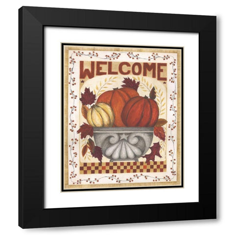 Welcome Black Modern Wood Framed Art Print with Double Matting by Shamp, Cindy