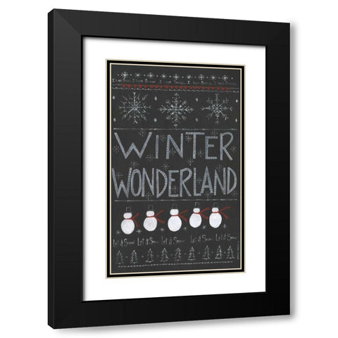 Winter Wonderland Black Modern Wood Framed Art Print with Double Matting by Shamp, Cindy