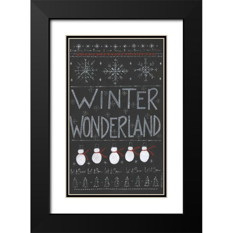 Winter Wonderland Black Modern Wood Framed Art Print with Double Matting by Shamp, Cindy