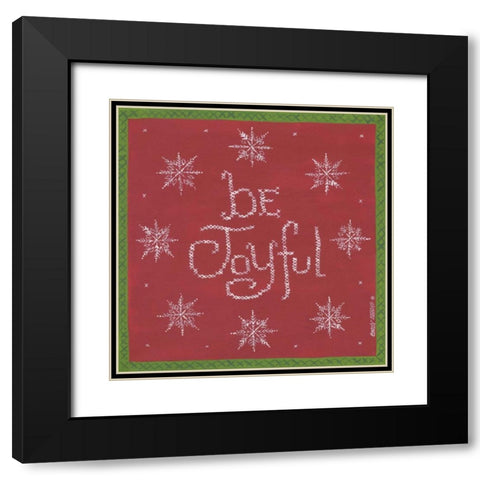 Be Joyful Black Modern Wood Framed Art Print with Double Matting by Shamp, Cindy