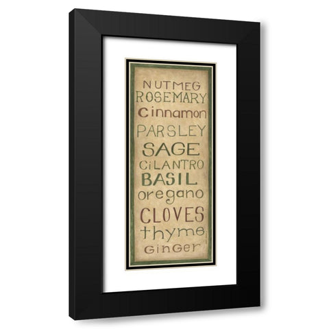 Spices Black Modern Wood Framed Art Print with Double Matting by Shamp, Cindy