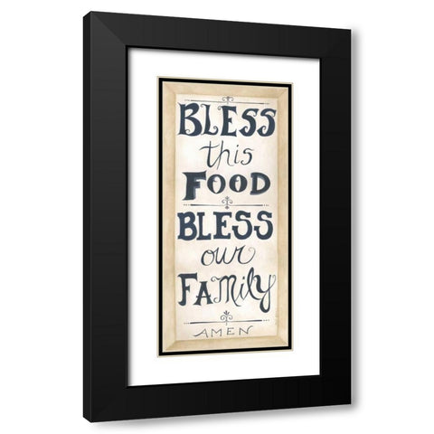 Bless Black Modern Wood Framed Art Print with Double Matting by Shamp, Cindy