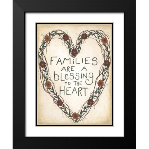 Families are a Blessing Black Modern Wood Framed Art Print with Double Matting by Shamp, Cindy