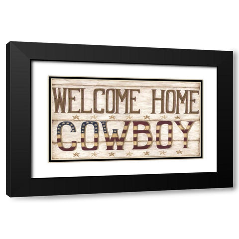 Welcome Home Cowboy Black Modern Wood Framed Art Print with Double Matting by Shamp, Cindy