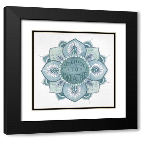 Breathe Black Modern Wood Framed Art Print with Double Matting by Shamp, Cindy