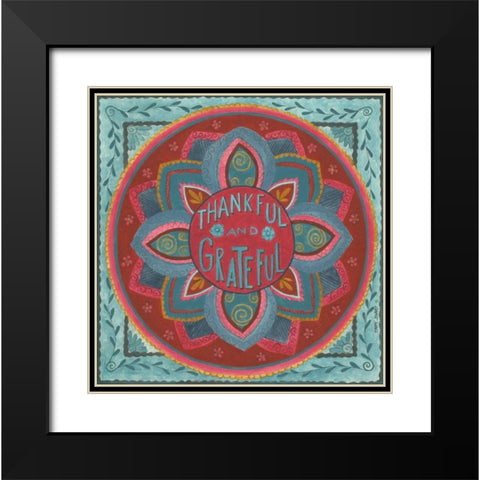 Thankful and Grateful Black Modern Wood Framed Art Print with Double Matting by Shamp, Cindy