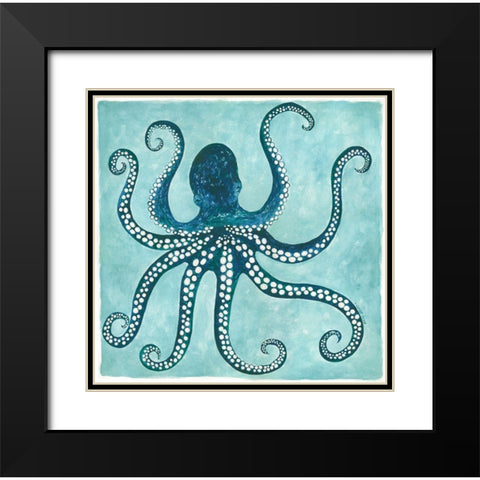 Octopus Black Modern Wood Framed Art Print with Double Matting by Shamp, Cindy
