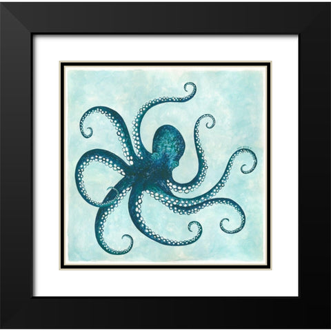Octopus II Black Modern Wood Framed Art Print with Double Matting by Shamp, Cindy