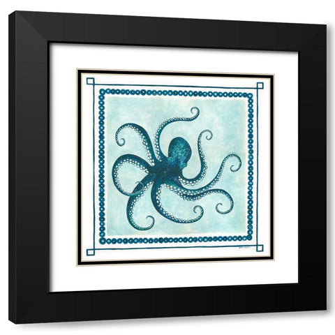 Octopus II Frame Black Modern Wood Framed Art Print with Double Matting by Shamp, Cindy