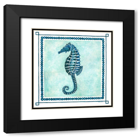 Seahorse Frame II Black Modern Wood Framed Art Print with Double Matting by Shamp, Cindy