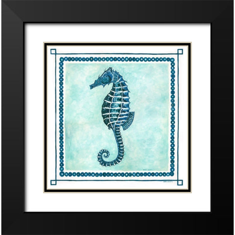 Seahorse Frame II Black Modern Wood Framed Art Print with Double Matting by Shamp, Cindy