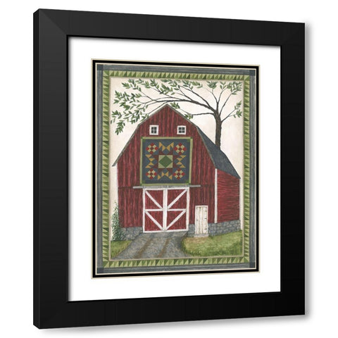Barn Square Black Modern Wood Framed Art Print with Double Matting by Shamp, Cindy